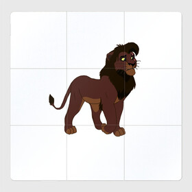 Магнитный плакат 3Х3 с принтом Шрам,кову,король лев в Курске, Полимерный материал с магнитным слоем | 9 деталей размером 9*9 см | Тематика изображения на принте: кову | король лев | лев | шрам