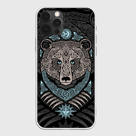 Чехол для iPhone 12 Pro Max с принтом Медведь в Курске, Силикон |  | bear | braid | celtic | ornament | pattern | sacred signs | scandinavian | slavic | кельтский | медведь | орнамент | плетенка | сакральные знаки | скандинавский | славянский | узор