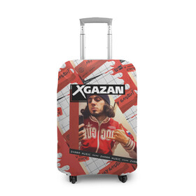 Чехол для чемодана 3D с принтом Клип Gazan - АБУ БАНДИТ в Курске, 86% полиэфир, 14% спандекс | двустороннее нанесение принта, прорези для ручек и колес | gazan | абу бандит | клип | навести | охота | суету