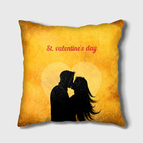 Подушка 3D с принтом St. valentines day в Курске, наволочка – 100% полиэстер, наполнитель – холлофайбер (легкий наполнитель, не вызывает аллергию). | состоит из подушки и наволочки. Наволочка на молнии, легко снимается для стирки | 14 февраля | love | the 14th of february | valentine | день влюбленных | любовь | пара | святой валентин