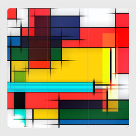 Магнитный плакат 3Х3 с принтом абстрактные фигуры цвета в Курске, Полимерный материал с магнитным слоем | 9 деталей размером 9*9 см | абстракция | геометрия | краски | кубизм | линии | под все | прямоугольники | современное искусство | текстуры | тренды | фигуры | цвета | яркий