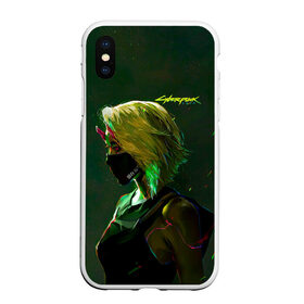 Чехол для iPhone XS Max матовый с принтом Cyberpunk 2077 в Курске, Силикон | Область печати: задняя сторона чехла, без боковых панелей | cyberpunk 2077 | hacker | maelstrom | militech | quadra | samurai | sci fi | technology | trauma team | v | будущее | игра | иероглифы | киану ривз | кибер | киберпанк | киборг | киборги | корпорация | лого | милитек | панк | роботы | самурай | т