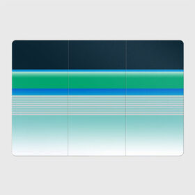 Магнитный плакат 3Х2 с принтом Sea color в Курске, Полимерный материал с магнитным слоем | 6 деталей размером 9*9 см | green | line | lines | sea | sea color | wave | зеленый | море | морской цвет