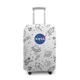 Чехол для чемодана 3D с принтом NASA в Курске, 86% полиэфир, 14% спандекс | двустороннее нанесение принта, прорези для ручек и колес | administration | aeronautics | nasa | national | space | детская | тrdnasa