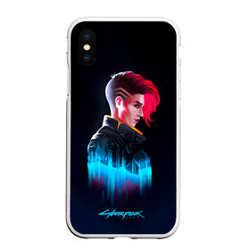 Чехол для iPhone XS Max матовый с принтом Cyberpunk 2077 в Курске, Силикон | Область печати: задняя сторона чехла, без боковых панелей | cyberpunk 2077 | hacker | maelstrom | militech | quadra | samurai | sci fi | technology | trauma team | v | будущее | игра | иероглифы | киану ривз | кибер | киберпанк | киборг | киборги | корпорация | лого | милитек | панк | роботы | самурай | т