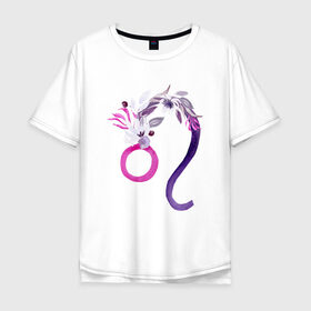 Мужская футболка хлопок Oversize с принтом Лев в Курске, 100% хлопок | свободный крой, круглый ворот, “спинка” длиннее передней части | астрология | знаки зодиака | зодиак | созвездие | фиолетовый | цикл