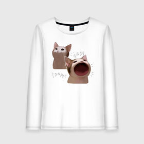 Женский лонгслив хлопок с принтом Cat Pop - Мем в Курске, 100% хлопок |  | art | cat | mem | meme | memes | music | pop | retro | style | арт | буп | кот | котенок | котик | котэ | мем | мемы | музыка | ретро