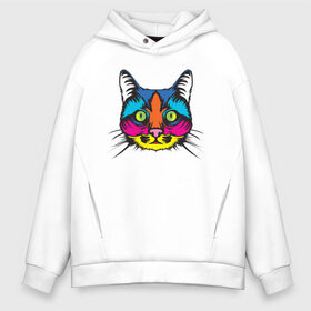 Мужское худи Oversize хлопок с принтом Pop Cat в Курске, френч-терри — 70% хлопок, 30% полиэстер. Мягкий теплый начес внутри —100% хлопок | боковые карманы, эластичные манжеты и нижняя кромка, капюшон на магнитной кнопке | Тематика изображения на принте: art | cat | colorful | mem | meme | memes | music | pop | rainbow | retro | style | арт | буп | кот | котенок | котик | котэ | краски | красочный | мем | мемы | музыка | ретро