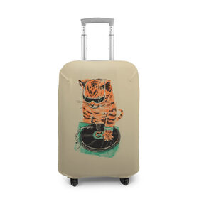 Чехол для чемодана 3D с принтом Cat DJ в Курске, 86% полиэфир, 14% спандекс | двустороннее нанесение принта, прорези для ручек и колес | Тематика изображения на принте: art | cat | dj | goer | musician | party | pop | singer | арт | буп | диджей | кот | кошка | музыкант | певец | поп | тусовщик