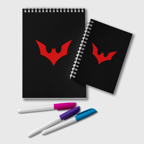 Блокнот с принтом Batman Beyond в Курске, 100% бумага | 48 листов, плотность листов — 60 г/м2, плотность картонной обложки — 250 г/м2. Листы скреплены удобной пружинной спиралью. Цвет линий — светло-серый
 | Тематика изображения на принте: arturcherkasov1995 | batman | vsemayki