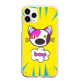 Чехол для iPhone 11 Pro матовый с принтом PoP CaT BooP в Курске, Силикон |  | boom | meme | pop art | popping | бум | буп кот | котик | мем | поп арт | ретро | стиль