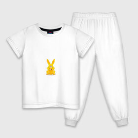 Детская пижама хлопок с принтом Харитошка в Курске, 100% хлопок |  брюки и футболка прямого кроя, без карманов, на брюках мягкая резинка на поясе и по низу штанин
 | детям | желейный | желейный заяц харитон | зайчик | заяц | кролик | харитон | харитошка