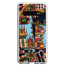 Чехол для Samsung Galaxy S10 с принтом Сказочная Прага в Курске, Силикон | Область печати: задняя сторона чехла, без боковых панелей | Тематика изображения на принте: город | графика | прага | рисунки | сказка