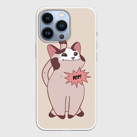 Чехол для iPhone 13 Pro с принтом Pop Cat в Курске,  |  | baby | cat meme | kitty | meme | meow | pop cat | буп | взгляд кота | голова кота | детям | животные | звери | киска | кот мем | коты | котята | кошак | кошка | малыш | мемы | мультяшный | мяу | питомец | приколы | пушистый