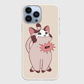 Чехол для iPhone 13 Pro Max с принтом Pop Cat в Курске,  |  | baby | cat meme | kitty | meme | meow | pop cat | буп | взгляд кота | голова кота | детям | животные | звери | киска | кот мем | коты | котята | кошак | кошка | малыш | мемы | мультяшный | мяу | питомец | приколы | пушистый