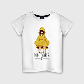 Детская футболка хлопок с принтом Little Nightmares 2 в Курске, 100% хлопок | круглый вырез горловины, полуприлегающий силуэт, длина до линии бедер | little nightmares | игра | страшилка | страшная игра | ужас | хоррор