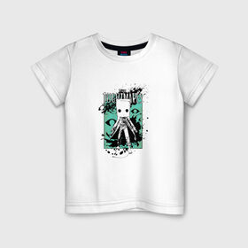 Детская футболка хлопок с принтом Little Nightmares в Курске, 100% хлопок | круглый вырез горловины, полуприлегающий силуэт, длина до линии бедер | little nightmares | брызги | игра | краска | литл найтмер | персонаж | хоррор