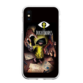 Чехол для iPhone XS Max матовый с принтом Шестая. Little Nightmares в Курске, Силикон | Область печати: задняя сторона чехла, без боковых панелей | bandai | game | indie | little | little nightmares | namco | nightmares | глаз | игра | игры | инди | карты | квест | ключ | литл найтмейрс | логотипы игр | маленькие | моно | монстр | платформер | рисунок | руки | ужастик | хоррор