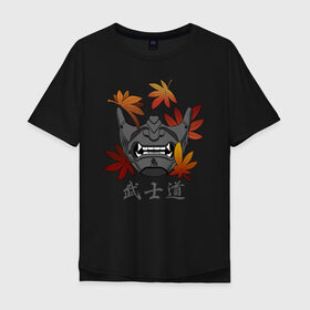 Мужская футболка хлопок Oversize с принтом Бусидо в Курске, 100% хлопок | свободный крой, круглый ворот, “спинка” длиннее передней части | Тематика изображения на принте: budo | bushido | demon | ghost of tsushima | japan | katana | ninja | oni | samurai | shinobi | style | анбу | будо | бусидо | демон | иероглифы | катана | клен | ниндзя | они | призрак цусимы | самурай | тенгу | тэнгу | шиноби | японская м