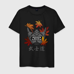 Мужская футболка хлопок с принтом Бусидо в Курске, 100% хлопок | прямой крой, круглый вырез горловины, длина до линии бедер, слегка спущенное плечо. | budo | bushido | demon | ghost of tsushima | japan | katana | ninja | oni | samurai | shinobi | style | анбу | будо | бусидо | демон | иероглифы | катана | клен | ниндзя | они | призрак цусимы | самурай | тенгу | тэнгу | шиноби | японская м
