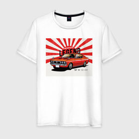 Мужская футболка хлопок с принтом japan car в Курске, 100% хлопок | прямой крой, круглый вырез горловины, длина до линии бедер, слегка спущенное плечо. | car | japan | legend | машина | япония