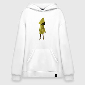 Худи SuperOversize хлопок с принтом Little Nightmares в Курске, 70% хлопок, 30% полиэстер, мягкий начес внутри | карман-кенгуру, эластичная резинка на манжетах и по нижней кромке, двухслойный капюшон
 | games | little nightmares | playstation | игра | мрачный | персонаж игры | человечек