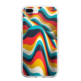 Чехол для iPhone 7Plus/8 Plus матовый с принтом Цветные волны в Курске, Силикон | Область печати: задняя сторона чехла, без боковых панелей | abstract | color | waves | абстракция | волны