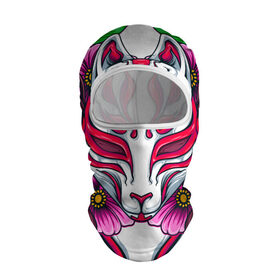 Балаклава 3D с принтом Японский демон в Курске, 100% полиэстер, ткань с особыми свойствами — Activecool | плотность 150–180 г/м2; хорошо тянется, но при этом сохраняет форму. Закрывает шею, вокруг отверстия для глаз кайма. Единый размер | demon | fox | japanese | mask | арт | голова | демон | маска | монстр | рисунок | цветы | японский