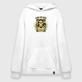 Худи SuperOversize хлопок с принтом Skull Art в Курске, 70% хлопок, 30% полиэстер, мягкий начес внутри | карман-кенгуру, эластичная резинка на манжетах и по нижней кромке, двухслойный капюшон
 | art | body | bones | dead | drawing | face | graffiti | head | roses | skeleton | skul | skull | ад | арт | голова | граффити | зло | кости | лицо | металл | нарисованный | розы | рок | скелет | скул | скулл | три черепа | тьма