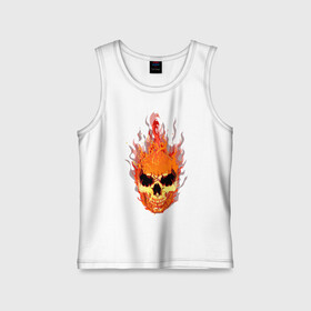 Детская майка хлопок с принтом fire flame skull в Курске,  |  | art | body | bones | dead | drawing | face | fire | graffiti | head | roses | silent | skeleton | skul | skull | ад | арт | голова | граффити | зло | индеец | кости | огонь | перья | розы | рок | скелет | скул | скулл | три чер