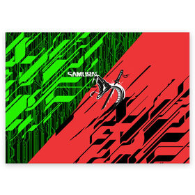 Поздравительная открытка с принтом CYBERPUNK 2077 в Курске, 100% бумага | плотность бумаги 280 г/м2, матовая, на обратной стороне линовка и место для марки
 | Тематика изображения на принте: cd project red | cyberpunk 2077 | keanu reeves | samurai | киану ривз | киберпанк 2077 | самураи