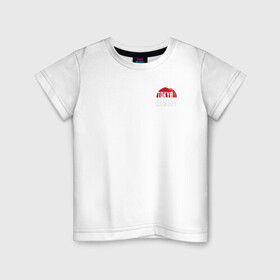 Детская футболка хлопок с принтом Tokiyskiy kovboy в Курске, 100% хлопок | круглый вырез горловины, полуприлегающий силуэт, длина до линии бедер | ковбой | логотип | солнце | токио | япония