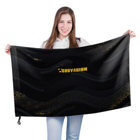 Флаг 3D с принтом SURVARIUM | STALKER в Курске, 100% полиэстер | плотность ткани — 95 г/м2, размер — 67 х 109 см. Принт наносится с одной стороны | Тематика изображения на принте: stalker | survarium | tegunvteg | сталкер