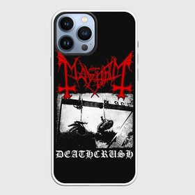 Чехол для iPhone 13 Pro Max с принтом Mayhem в Курске,  |  | Тематика изображения на принте: black | mayhem | metal | music | rock | skull | блэк | гитара | группа | метал | музыка | рок | череп | электрогитара