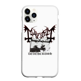 Чехол для iPhone 11 Pro Max матовый с принтом Mayhem в Курске, Силикон |  | black | mayhem | metal | music | rock | skull | блэк | гитара | группа | метал | музыка | рок | череп | электрогитара