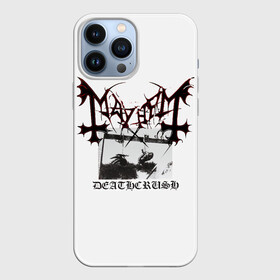 Чехол для iPhone 13 Pro Max с принтом Mayhem в Курске,  |  | black | mayhem | metal | music | rock | skull | блэк | гитара | группа | метал | музыка | рок | череп | электрогитара