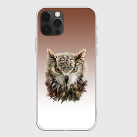 Чехол для iPhone 12 Pro Max с принтом акварельная сова в Курске, Силикон |  | Тематика изображения на принте: в душу смотрит | взгляд | голова | градиент | мудрость | птица | птичка | сова | совенок | совушка | сыч | филин | хитрость