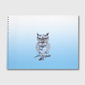 Альбом для рисования с принтом совушка на ветке рисунок в Курске, 100% бумага
 | матовая бумага, плотность 200 мг. | ветка | градиент | дудлинг | минимализм | небесный | птица | птичка | рисунок | сова | совенок | совушка | сыч | филин