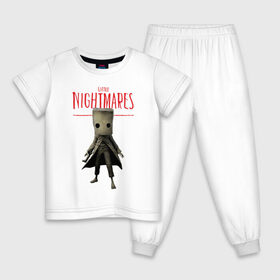 Детская пижама хлопок с принтом Little Nightmares в Курске, 100% хлопок |  брюки и футболка прямого кроя, без карманов, на брюках мягкая резинка на поясе и по низу штанин
 | little nightmares | игра | страшилка | страшная игра | ужас | хоррор