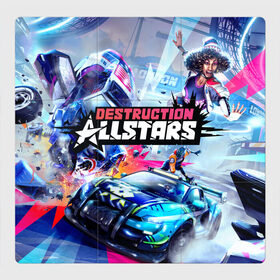 Магнитный плакат 3Х3 с принтом Destruction Allstars в Курске, Полимерный материал с магнитным слоем | 9 деталей размером 9*9 см | Тематика изображения на принте: cars | destruction allstars | games | nextgen | playstation 5 | ps5 | race | гонки | игры | машины | некстген | плейстейшен 5 | пс5 | разрушение | тачки