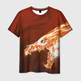 Мужская футболка 3D с принтом Howl в Курске, 100% полиэфир | прямой крой, круглый вырез горловины, длина до линии бедер | counter strike | cs go | howl | skin cs go | дракон | скины | скины кс го