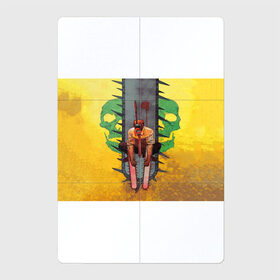 Магнитный плакат 2Х3 с принтом Человек бензопила демон в Курске, Полимерный материал с магнитным слоем | 6 деталей размером 9*9 см | anime | chainsaw man | manga | аниме | бензопила | демон | желтый | манга | ржавчина | человек бензопила | череп.