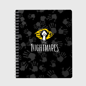 Тетрадь с принтом Little Nightmares в Курске, 100% бумага | 48 листов, плотность листов — 60 г/м2, плотность картонной обложки — 250 г/м2. Листы скреплены сбоку удобной пружинной спиралью. Уголки страниц и обложки скругленные. Цвет линий — светло-серый
 | bandai namco entertainment | little | little nightmares | nightmares | tarsier studios | маленькие | платформер