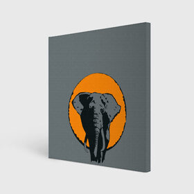 Холст квадратный с принтом Африканский Слон в Курске, 100% ПВХ |  | африка | графика | дикий мир | животное | персонаж | природа | рисунок | слон