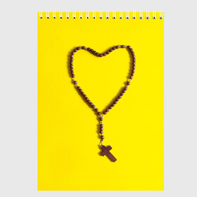 Скетчбук с принтом Сердце и крест в Курске, 100% бумага
 | 48 листов, плотность листов — 100 г/м2, плотность картонной обложки — 250 г/м2. Листы скреплены сверху удобной пружинной спиралью | Тематика изображения на принте: сердца
разбитое сердце
крест с девушкой
узорный крест
сердце в наушниках на двоих