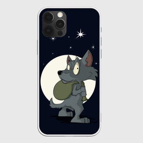 Чехол для iPhone 12 Pro Max с принтом Серый волчонок в Курске, Силикон |  | графика | звезды | ночь | персонаж | природа | рисунок | сказка | сон | хищник