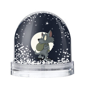 Снежный шар с принтом Серый волчонок в Курске, Пластик | Изображение внутри шара печатается на глянцевой фотобумаге с двух сторон | графика | звезды | ночь | персонаж | природа | рисунок | сказка | сон | хищник