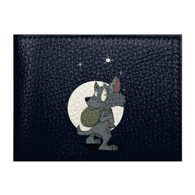 Обложка для студенческого билета с принтом Серый волчонок в Курске, натуральная кожа | Размер: 11*8 см; Печать на всей внешней стороне | Тематика изображения на принте: графика | звезды | ночь | персонаж | природа | рисунок | сказка | сон | хищник
