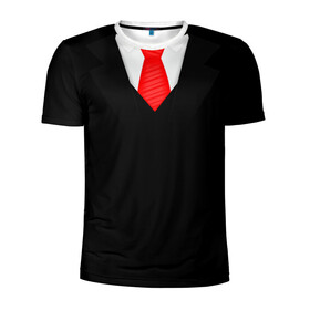 Мужская футболка 3D спортивная с принтом Смокинг 2 в Курске, 100% полиэстер с улучшенными характеристиками | приталенный силуэт, круглая горловина, широкие плечи, сужается к линии бедра | мужчинам | популярное | свадебные смокинги и платья | свадьба | смокинг