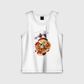 Детская майка хлопок с принтом Skull cook в Курске,  |  | art | body | bones | dead | drawing | face | graffiti | head | roses | skeleton | skul | skull | ад | арт | голова | граффити | зло | кости | лицо | металл | нарисованный | розы | рок | скелет | скул | скулл | три черепа | тьма